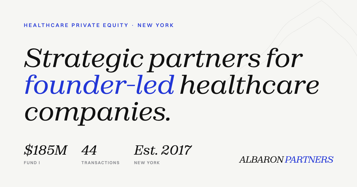 Albaron Partners - Healthcare Private Equity